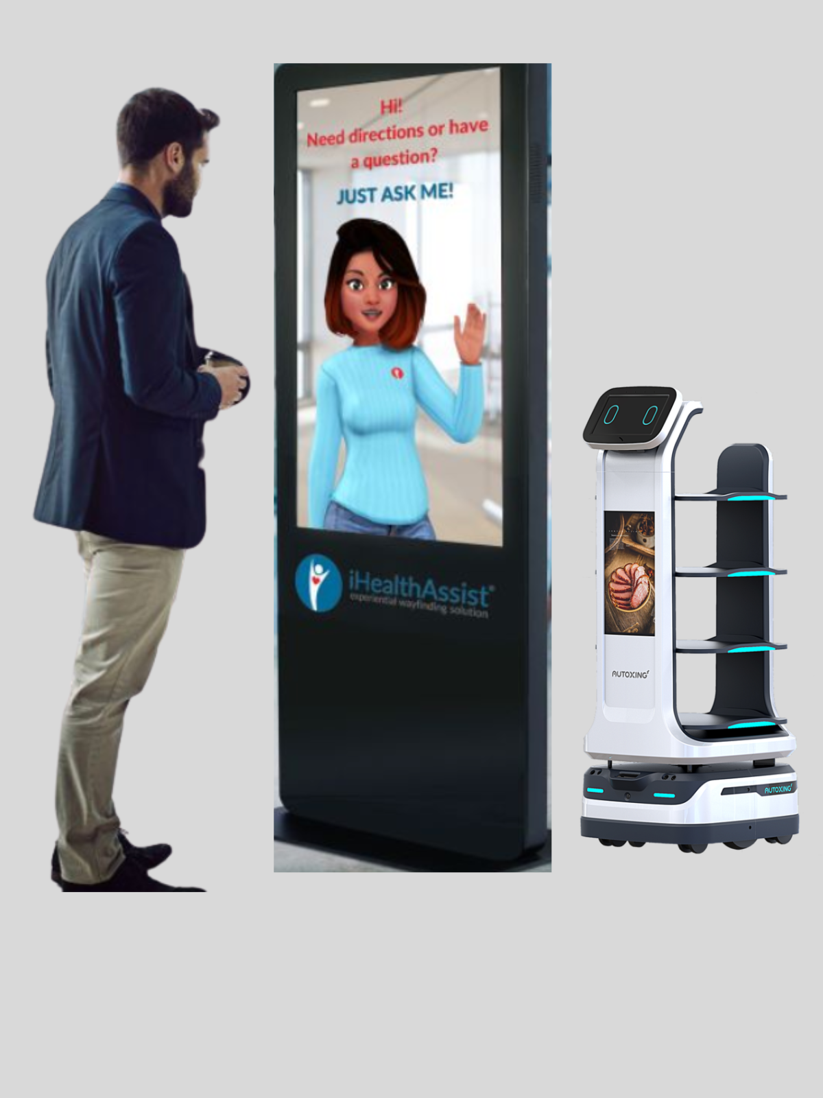 AI Digital Human Kiosk with Robot Navigation