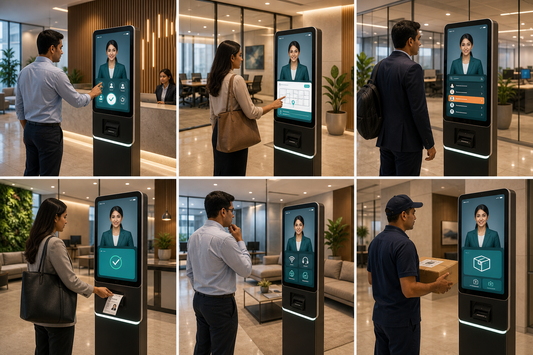 Interactive AI Avatar at office reception