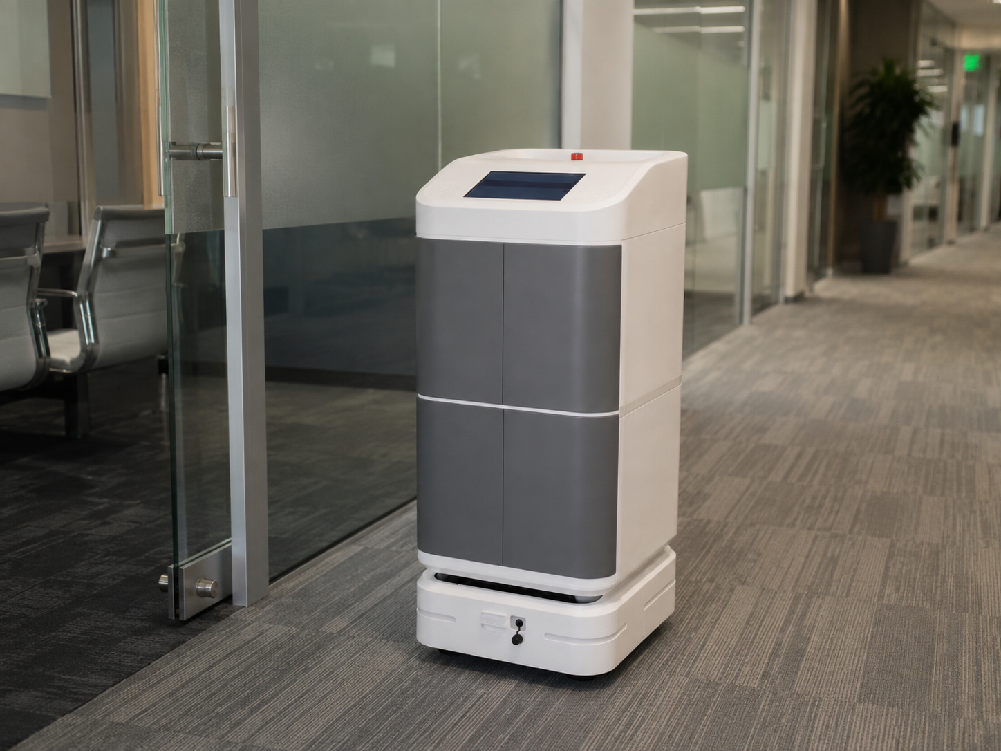 RIFE office parcel robot on an internal corporate route