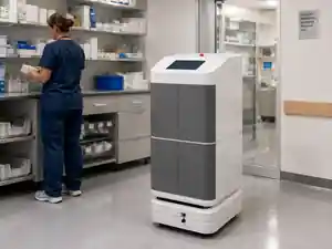 RIFE hospital delivery robot in pharmacy