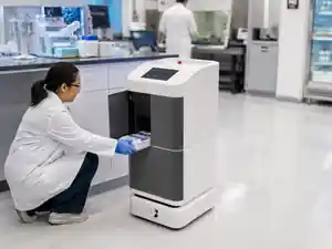 RIFE hospital robot supporting laboratory hand-off