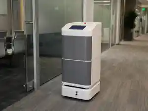 Closed compartment delivery robot