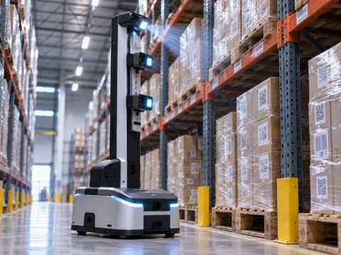 Rack scanning robot